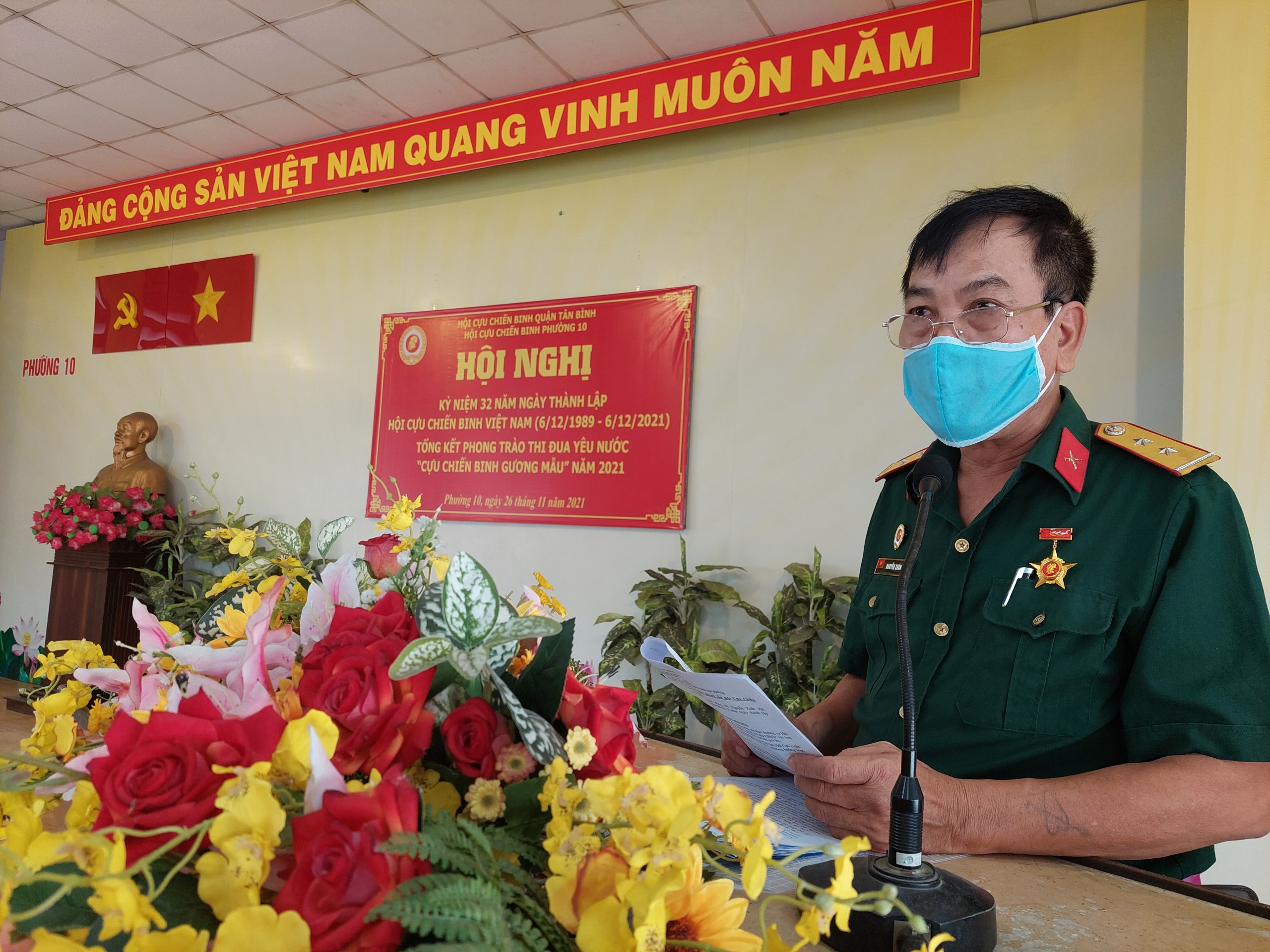Phường 10 Họp mặt kỷ niệm 32 năm Ngày thành lập Hội Cựu chiến binh Việt Nam (06/12/1989 – 06/12/2021) và tổng kết phong trào thi đua yêu nước “Cựu chiến binh gương mẫu” năm 2021