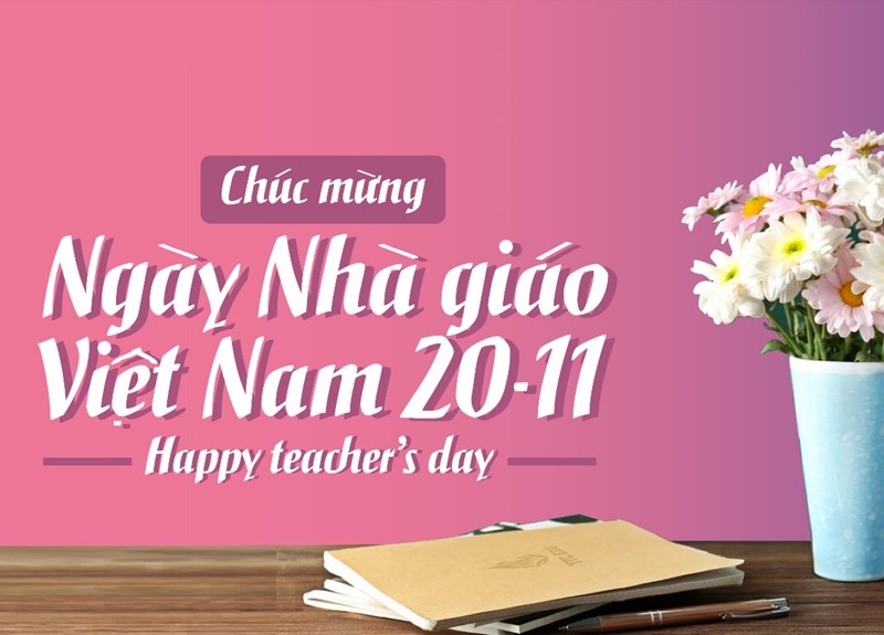 chúc mừng Ngày nhà giáo Việt Nam tại các trường học trên địa bàn Phường 10